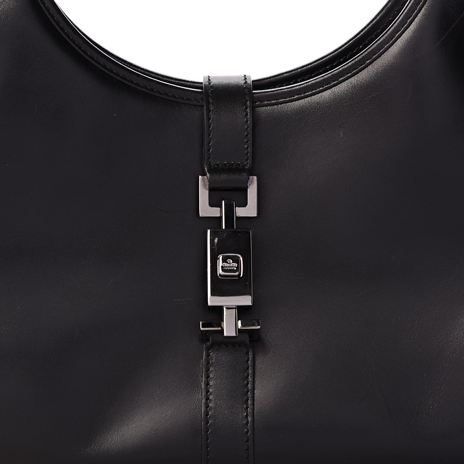 Gucci Calfskin Bardot Shoulder Bag Black 8 of 17