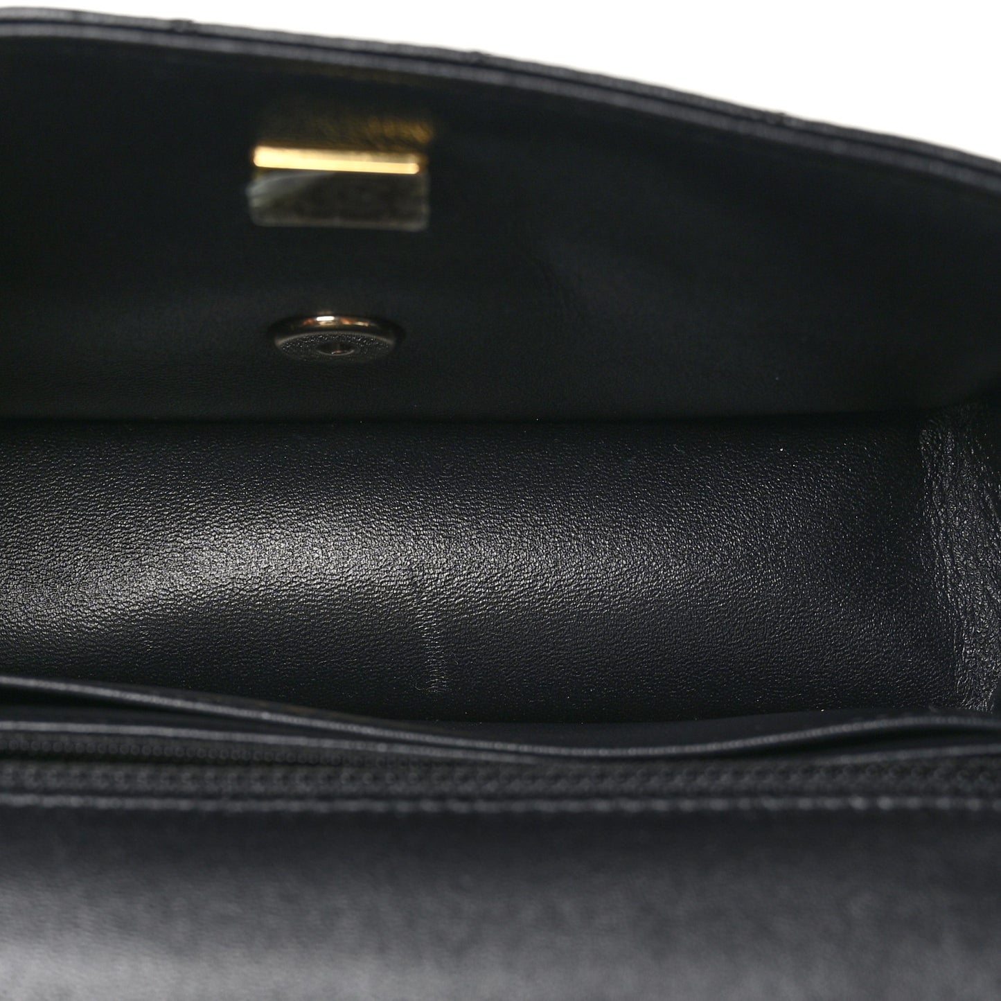 Lambskin Quilted Mini Rectangular Flap Black
