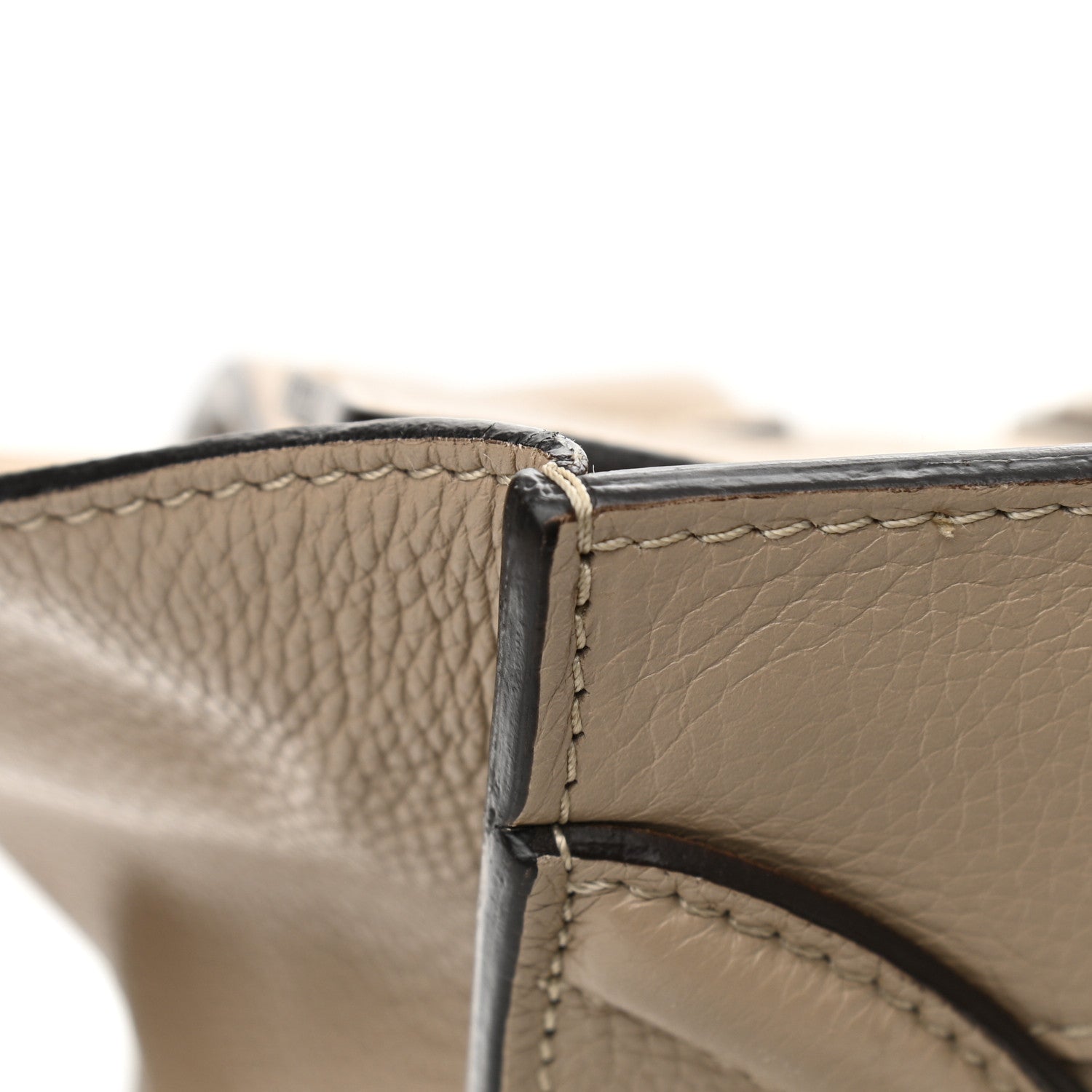 Celine Drummed Calfskin Shoulder Luggage Dune 15 of 17