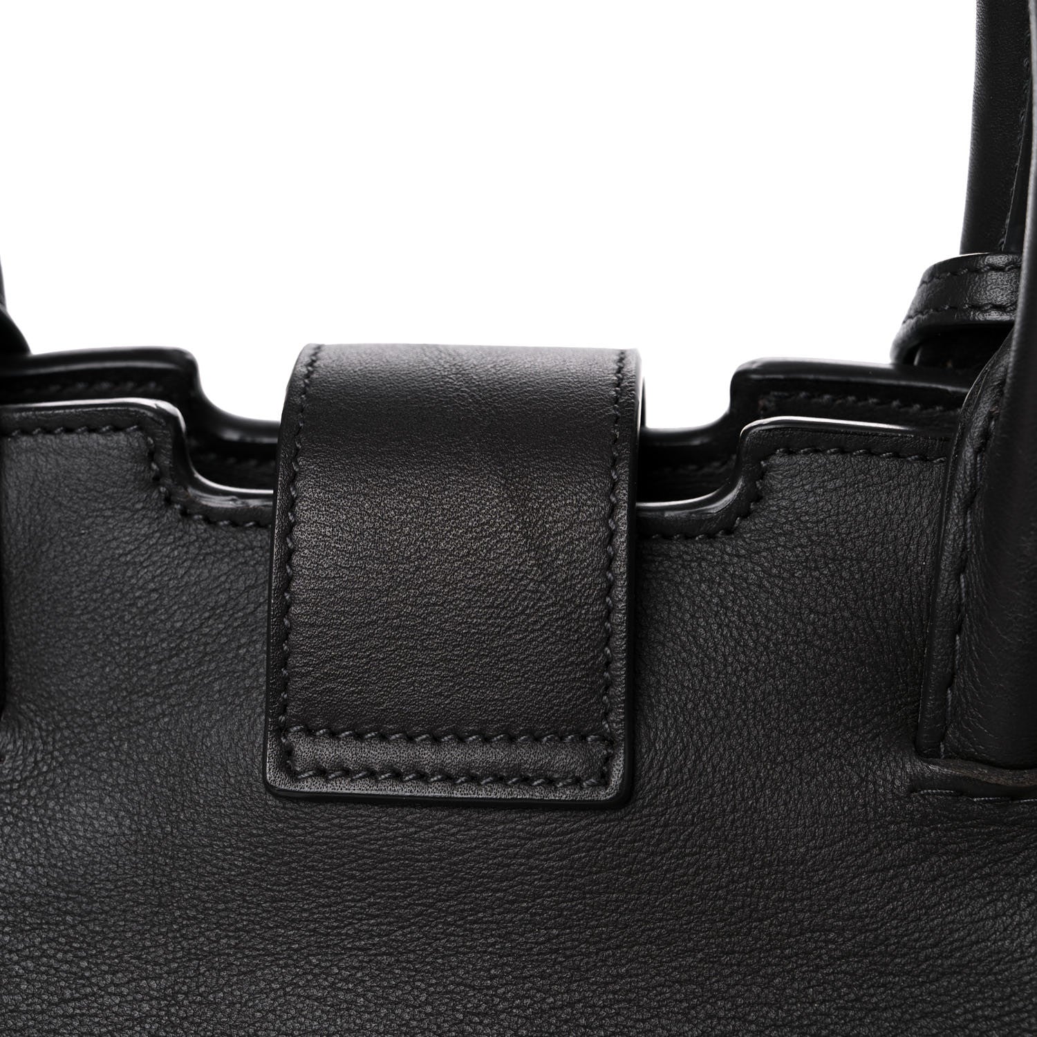 Saint Laurent Calfskin Crocodile Embossed Small Monogram Downtown Cabas Earth 14 of 20