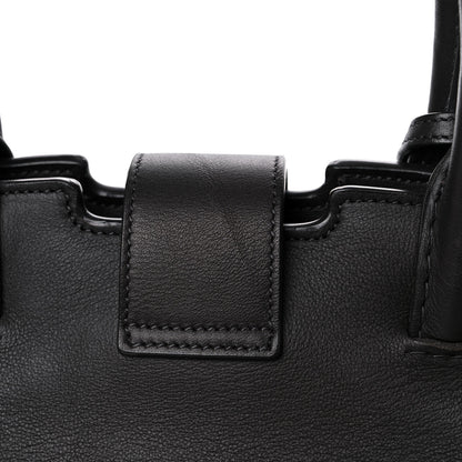 Saint Laurent Calfskin Crocodile Embossed Small Monogram Downtown Cabas Earth 14 of 20
