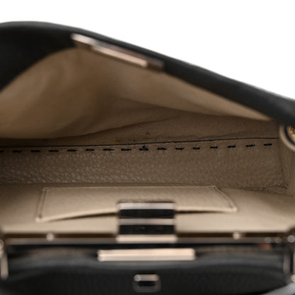 Fendi Cuoio Romano Selleria Bi-Color Mini Peekaboo Iconic Satchel Asfalto Latte 5 of 11