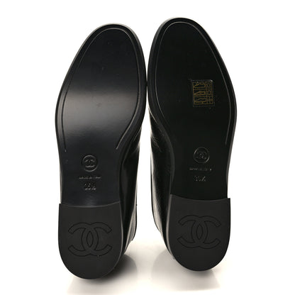 Chanel Shiny Calfskin CC Mocassin Loafers 35.5 Black 5 of 9