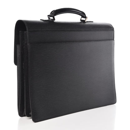 Louis Vuitton Epi Robusto 2 Compartment Briefcase Black 3 of 9