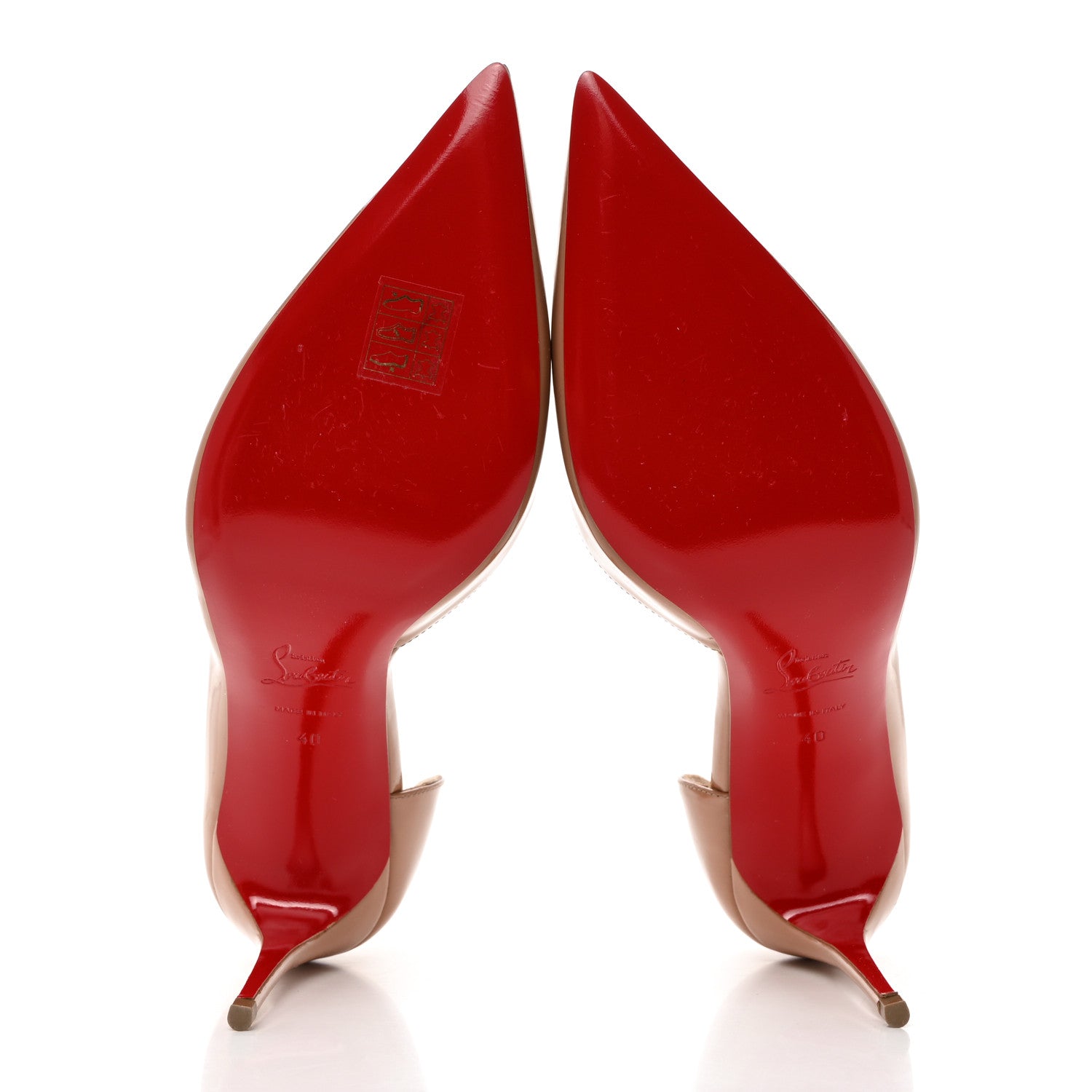 Christian Louboutin Patent Iriza 85 Pumps 40 Nude 5 of 8