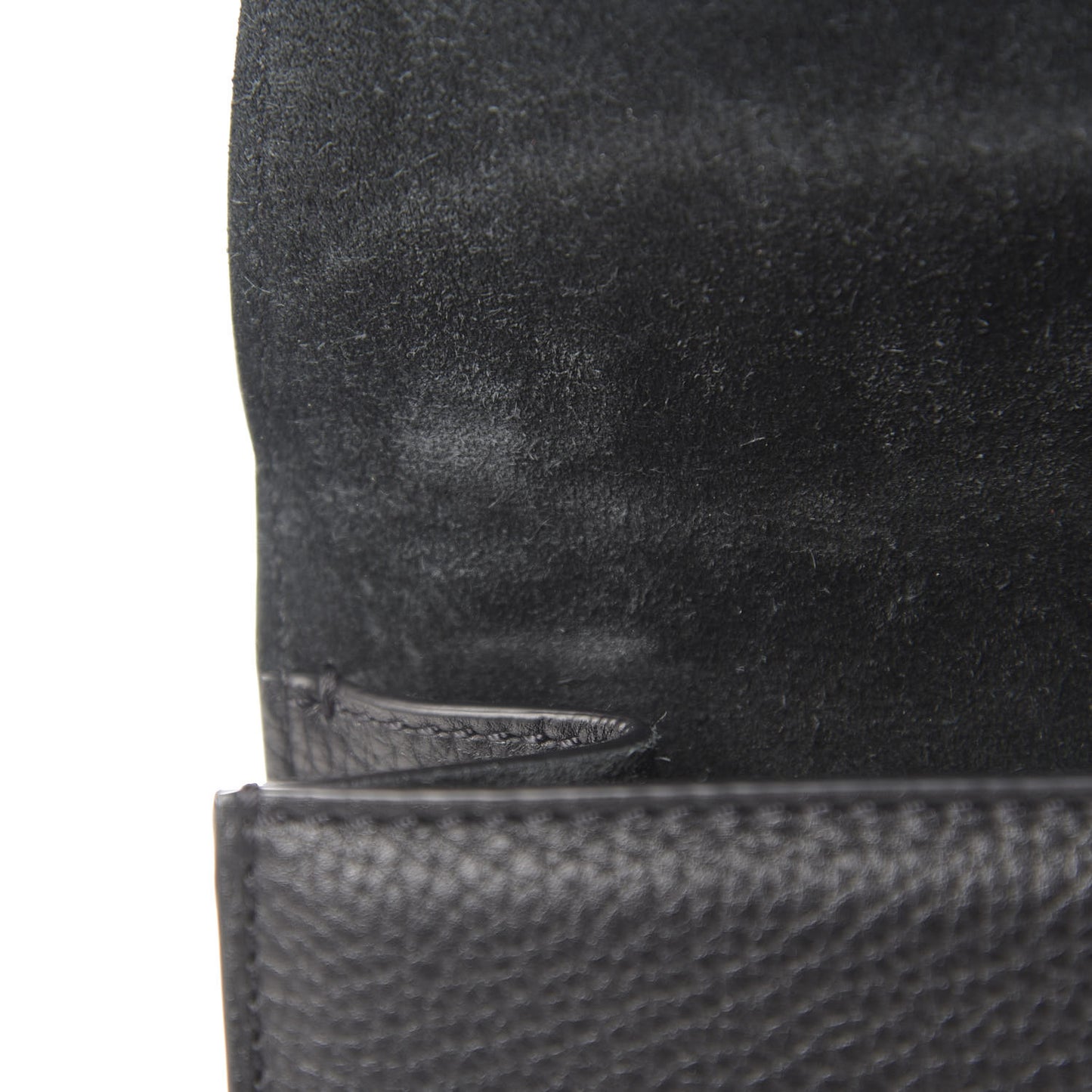 Pebbled Calfskin Medium Glam Lock Rockstud Flap Black