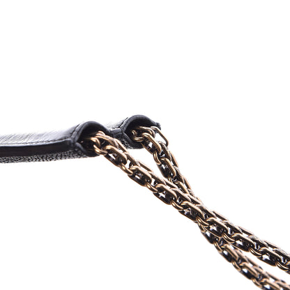 Chanel Glazed Calfskin Stingray Drawstring Bucket Black 16 of 19