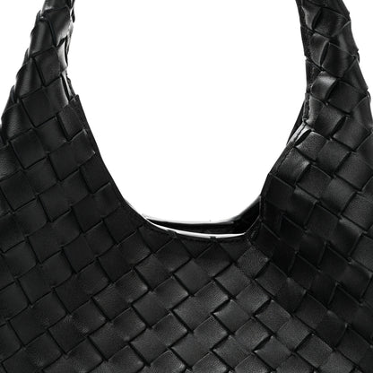 Bottega Veneta Nappa Intrecciato Small Campana Shoulder Bag Black 7 of 9