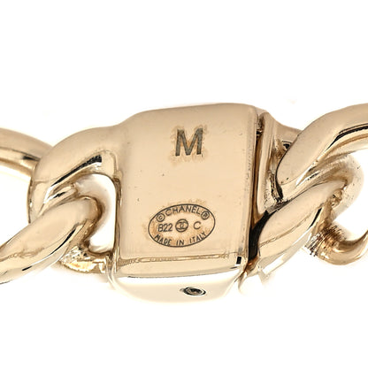 Chanel Metal CC Chain Link Choker Necklace M Gold 4 of 4