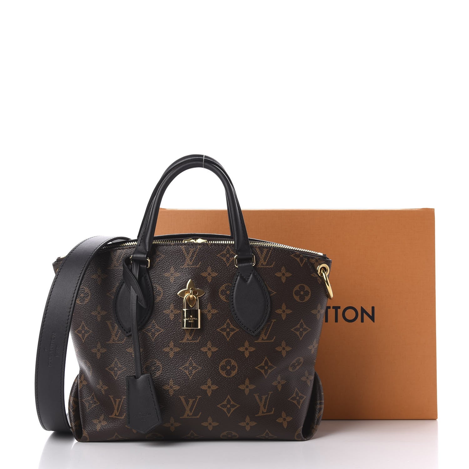 Louis Vuitton Monogram Flower Zipped Tote PM Black 12 of 12
