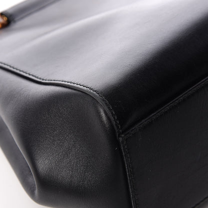 Gucci Nappa Bamboo Small Nymphaea Top Handle Bag Black 17 of 25