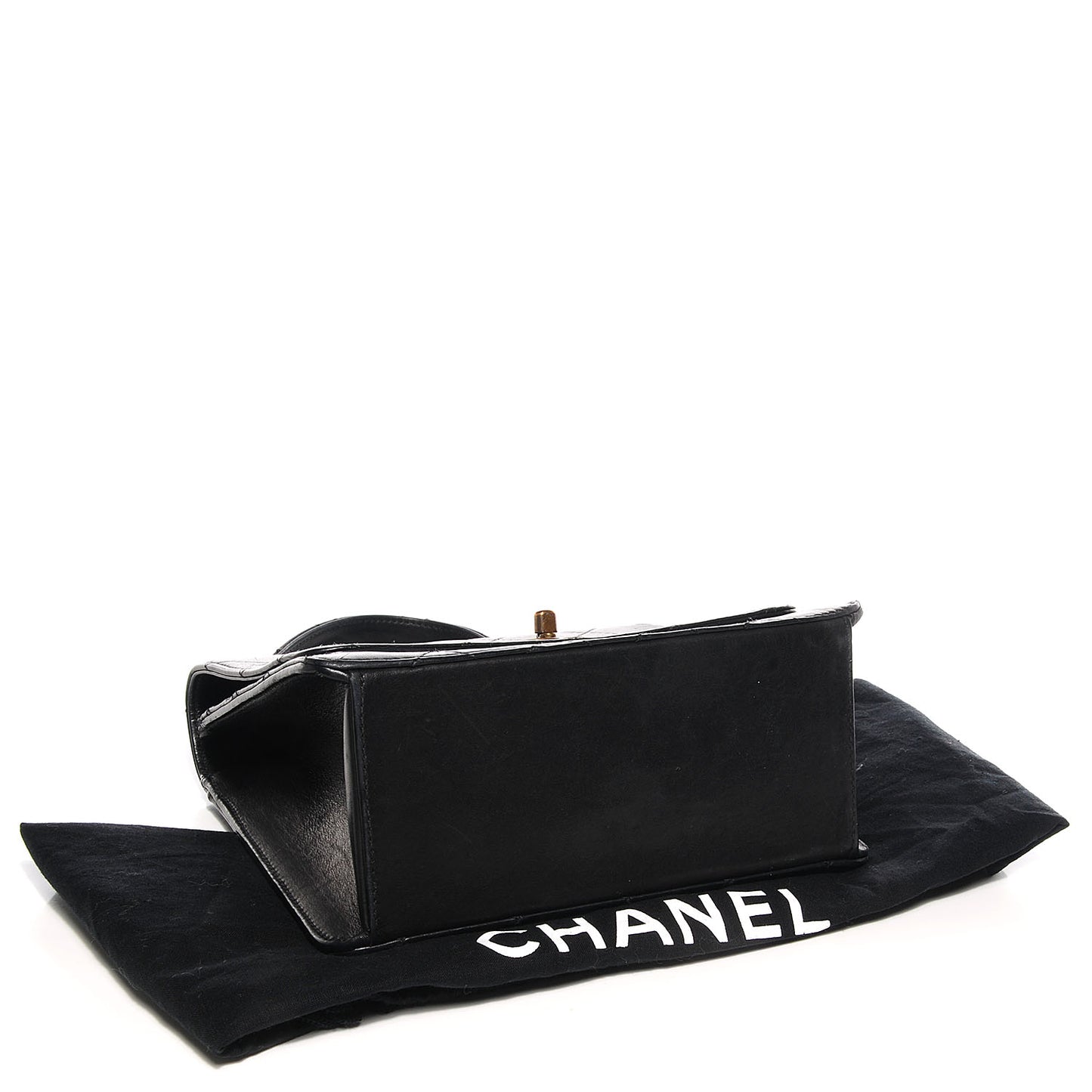 Lambskin Quilted Medium Kelly Flap Bag Black
