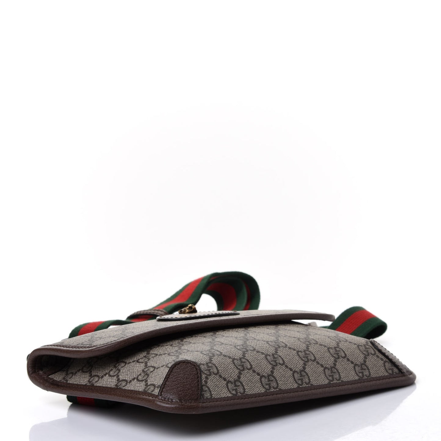 GG Supreme Monogram Neo Vintage Web Belt Bag Brown
