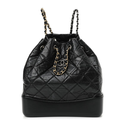 Chanel Aged Calfskin Quilted Small Gabrielle Backpack Black 1 of 11