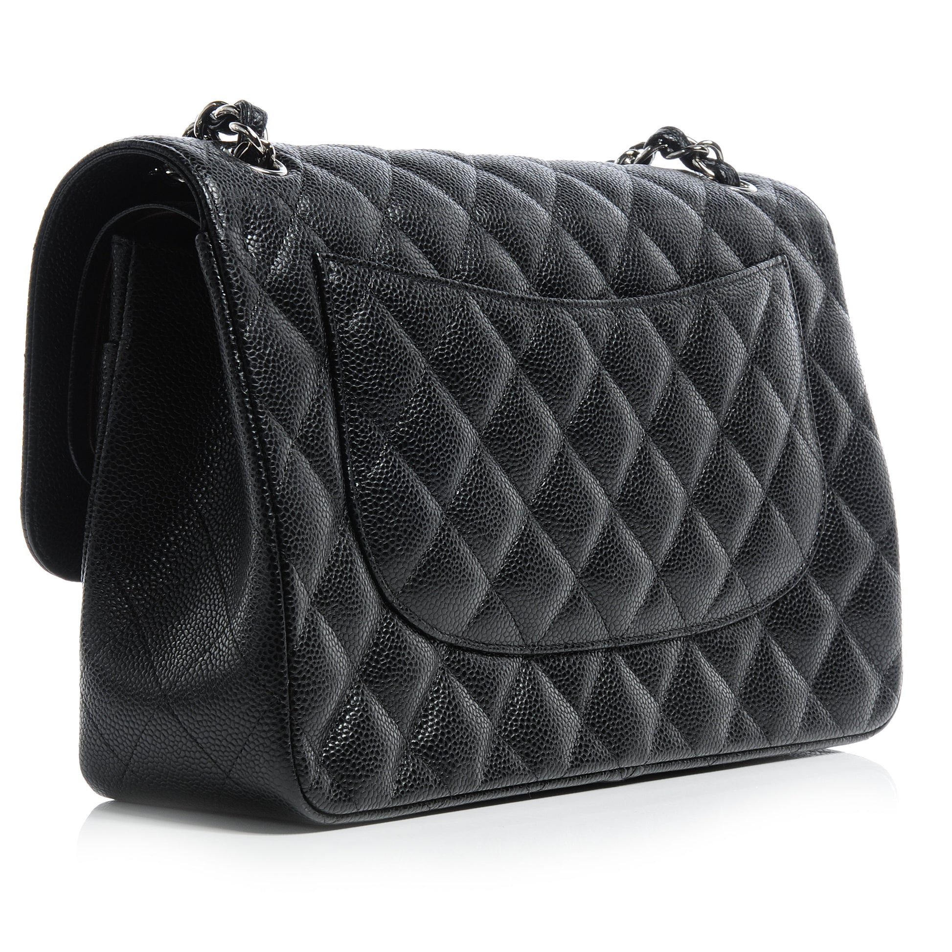 Chanel Caviar Quilted Jumbo Double Flap Black 3 of 8