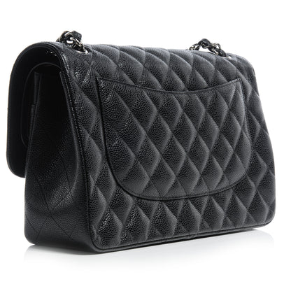 Chanel Caviar Quilted Jumbo Double Flap Black 3 of 8