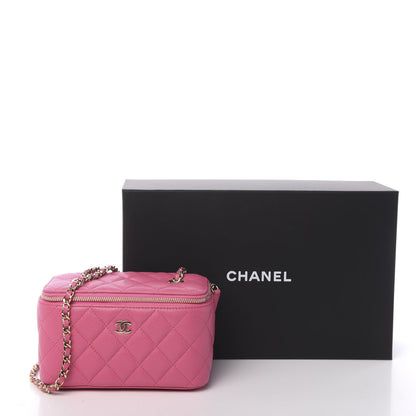 Chanel Shiny Caviar Quilted Small Vanity Pink 11 of 11