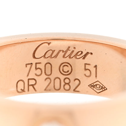 Cartier 18K Pink Gold 3 Diamond 5.5mm LOVE Ring 51 5.75 4 of 4
