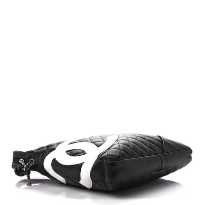 Chanel Calfskin Quilted Large Cambon Messenger Black White 4 of 13