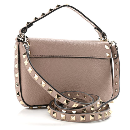 Valentino Garavani Grainy Calfskin Rockstud Crossbody Pouch Poudre 2 of 8
