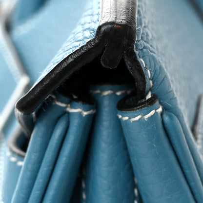 Hermes Taurillon Clemence Birkin 40 Blue Jean 11 of 12