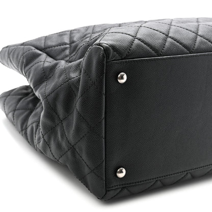 Chanel Caviar Quilted Large Coco Handle Shopping Tote Black 9 of 10
