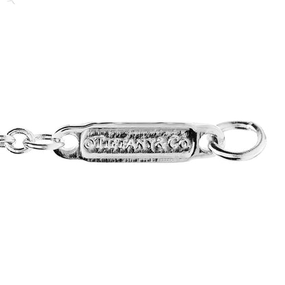 Tiffany 18K White Gold Diamond Tag Chain Bracelet 3 of 4