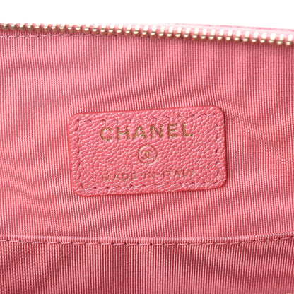 Chanel Iridescent Caviar Quilted Medium Flap Cosmetic Case Pink 6 of 9