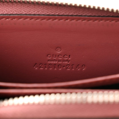 Gucci GG Supreme Monogram Blooms Zip Around Card Case Wallet Beige Multicolor Dry Rose 6 of 9