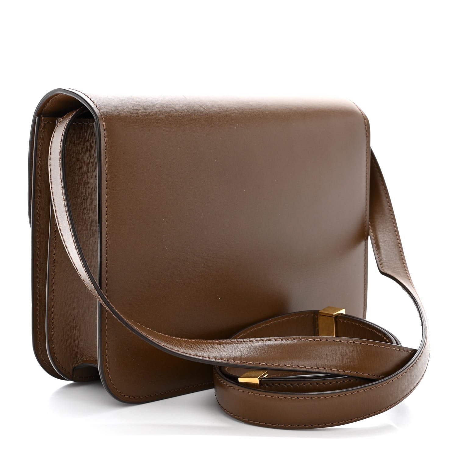 Celine Box Calfskin Teen Classic Box Flap Bag Camel 3 of 11