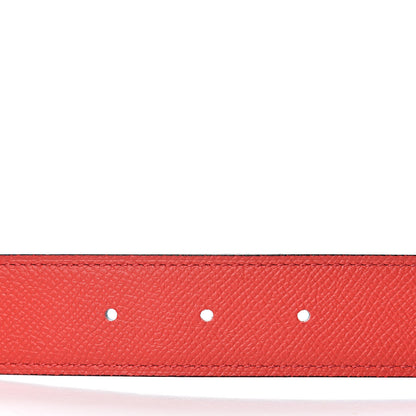 Hermes Epsom 32mm Belt Strap 105 Rouge De Coeur Bleu Du Nord 4 of 6