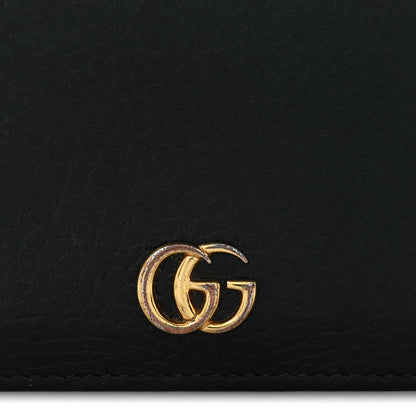 Gucci Pebbled Calfskin GG Marmont Card Case Black 9 of 9