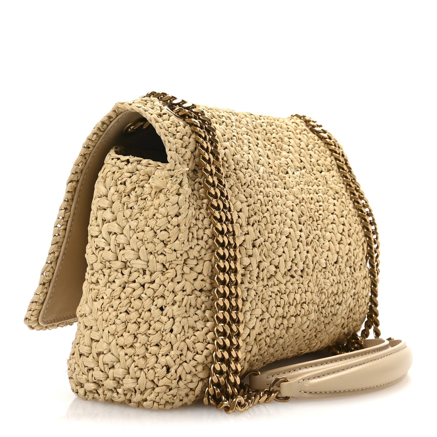 Saint Laurent Raffia Monogram Medium Jamie Natural Avorio 3 of 10