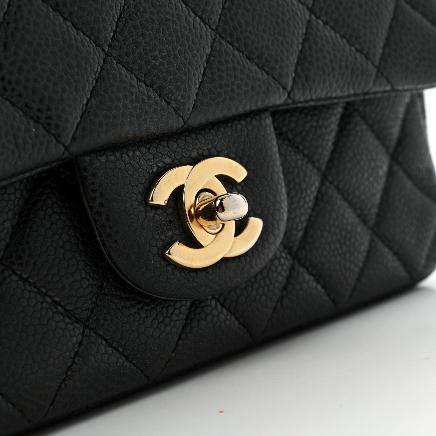 Chanel Metallic Caviar Quilted Mini Rectangular Flap Black 11 of 13