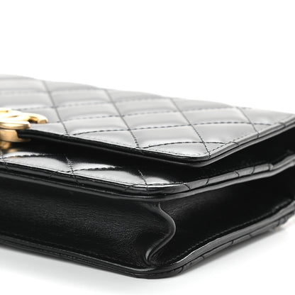 Chanel Calfskin Quilted Perfect Fit Wallet On Chain WOC Black 10 of 10
