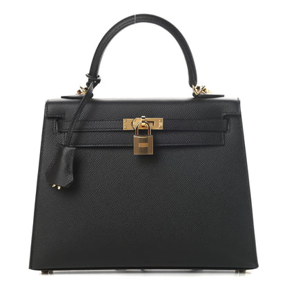 Hermes Epsom Kelly Sellier 25 Black 1 of 11