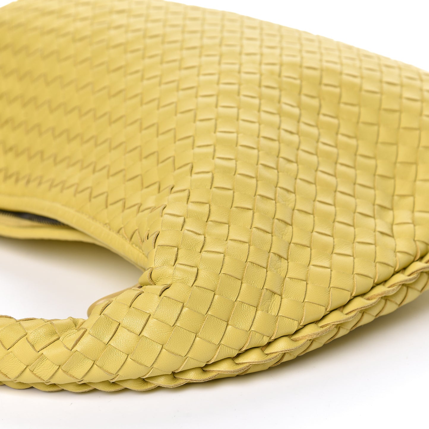 Nappa Intrecciato Medium Veneta Hobo Moutarde