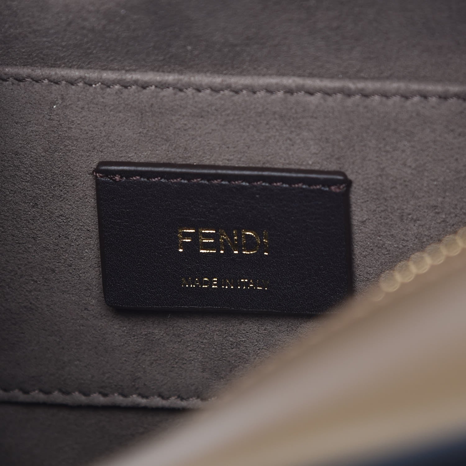 Fendi Vitello Century Velvet F is Fendi FF Multicolor Bi-Color Camera Case Fango Black Multicolor 6 of 7