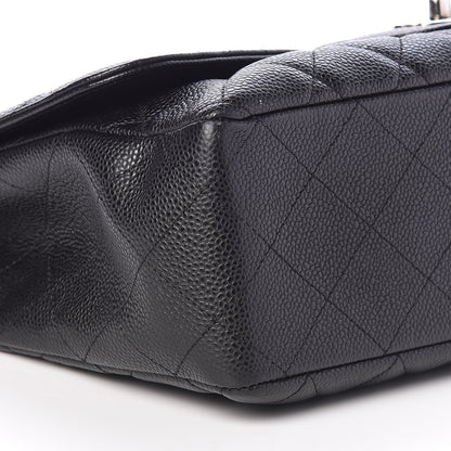 Chanel Caviar Quilted Jumbo Single Flap Black 9 of 10
