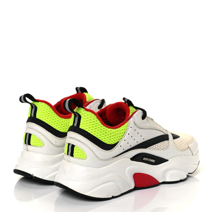 Christian Dior Technical Mesh Calfskin Mens B22 Sneakers 42.5 White Red Green 4 of 9