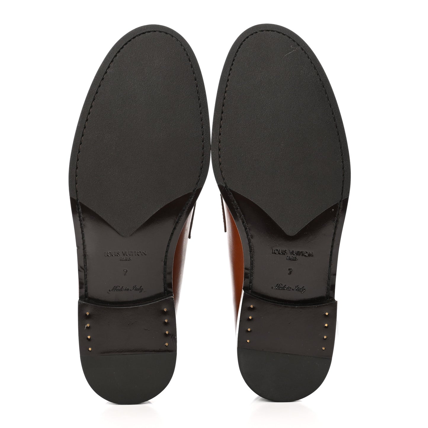 Calfskin Mens Major Loafers 7 Brown