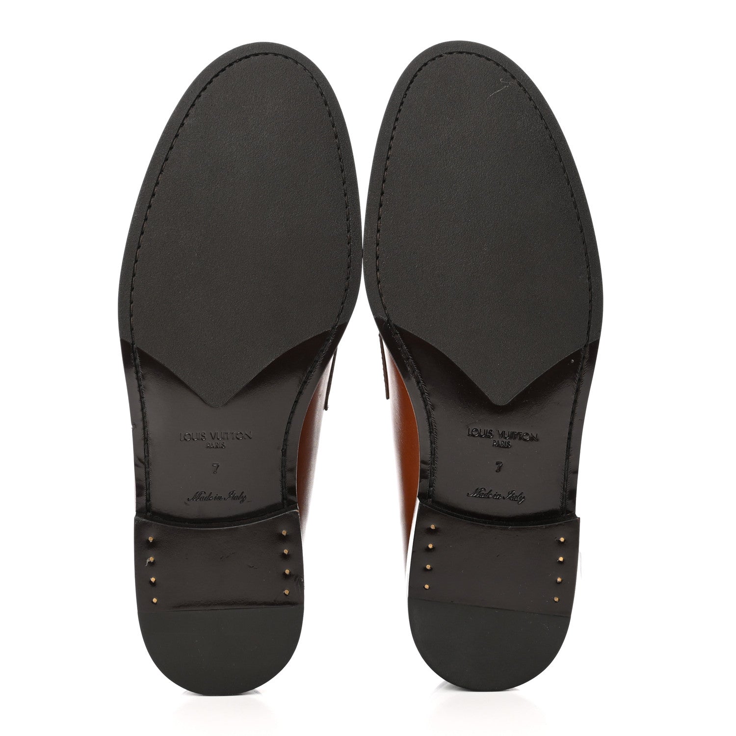 Louis Vuitton Calfskin Mens Major Loafers 7 Brown 5 of 8