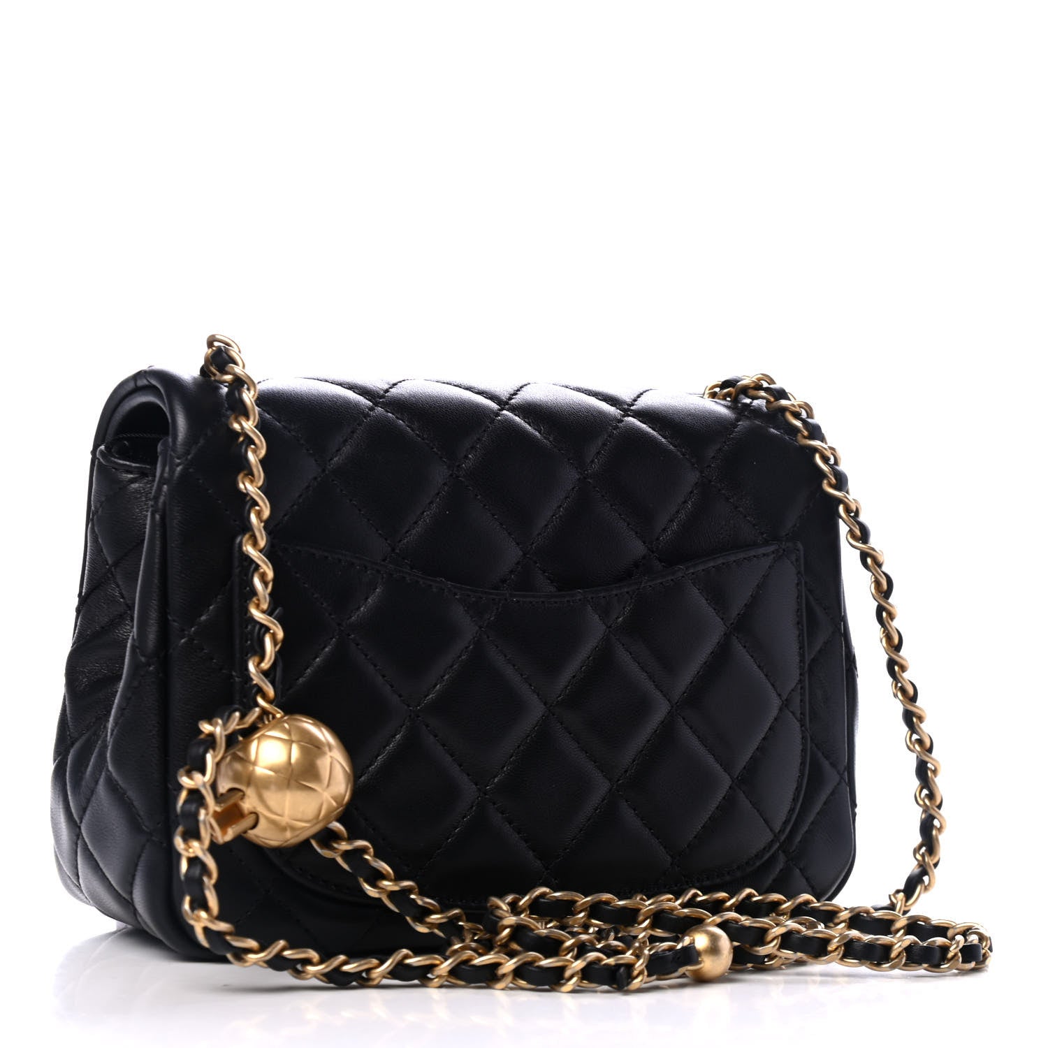 Chanel Lambskin Quilted Mini Pearl Crush Flap Black 2 of 4