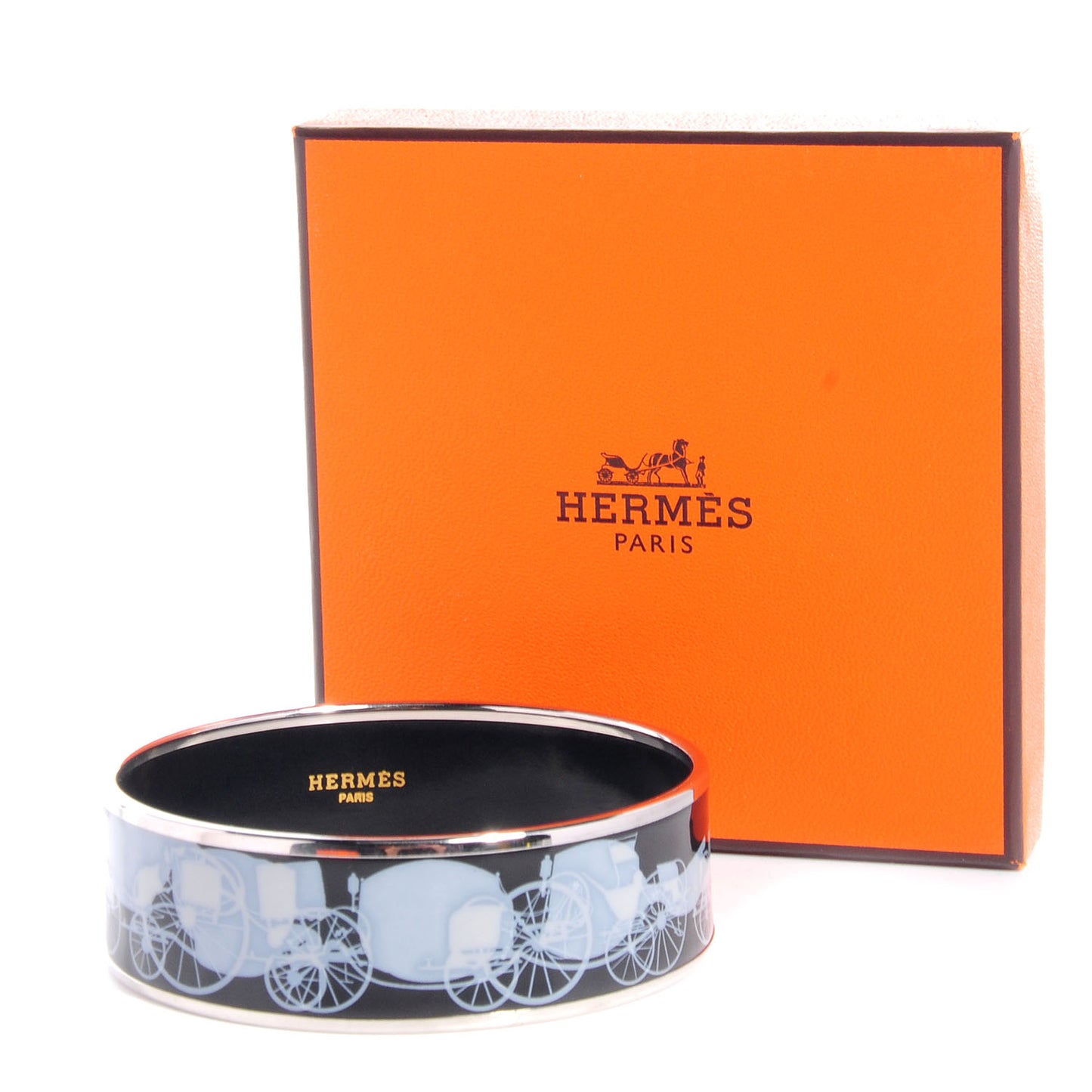 Enamel Printed Carriage Wide Bracelet 70