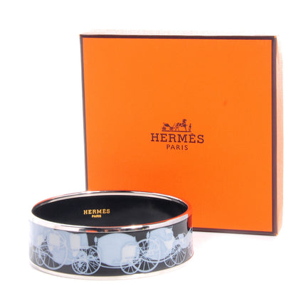 Hermes Enamel Printed Carriage Wide Bracelet 70 7 of 7