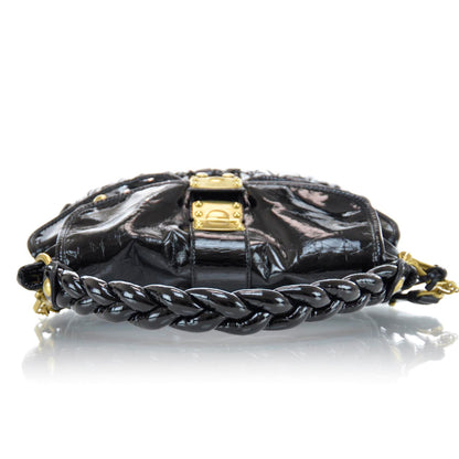 Miu Miu Patent Leather Matelasse Coffer Black 5 of 13