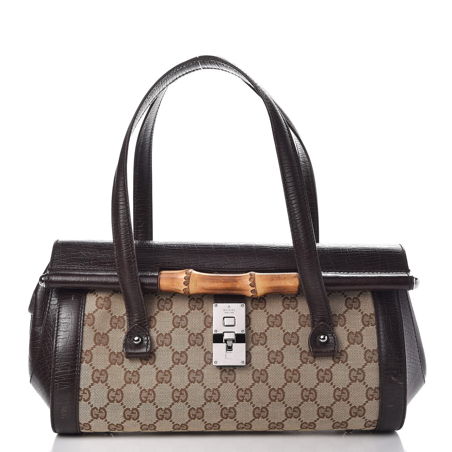 Monogram Bamboo Bullet Handbag Brown