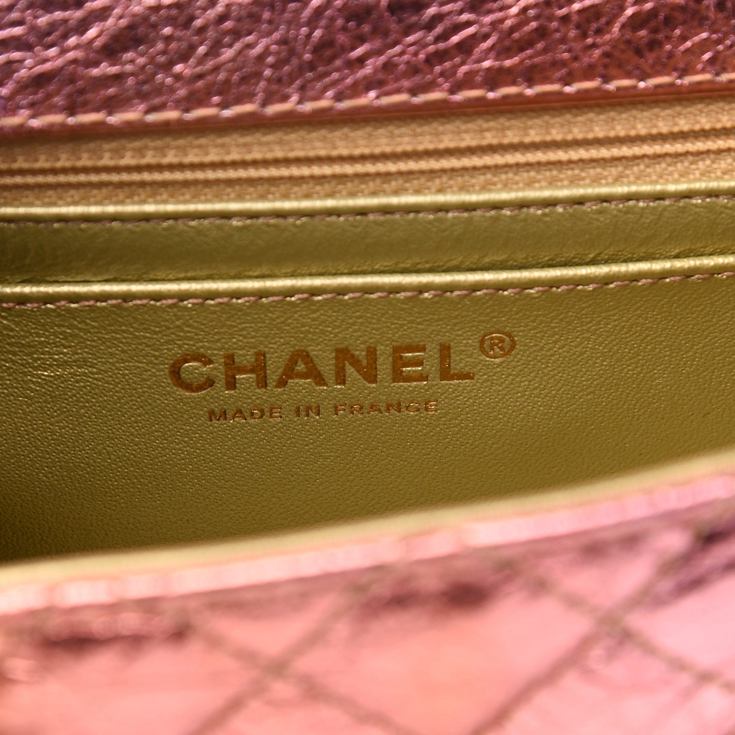 Metallic Goatskin Quilted Mini 2.55 Reissue Flap Multicolor