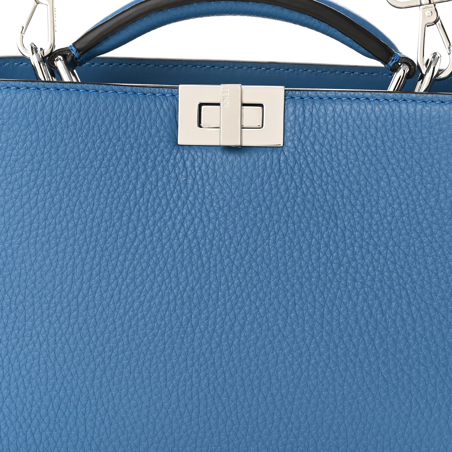 Cuoio Romano Vitello Cover Bi-Color Peekaboo I See U X Cross Satchel Blue