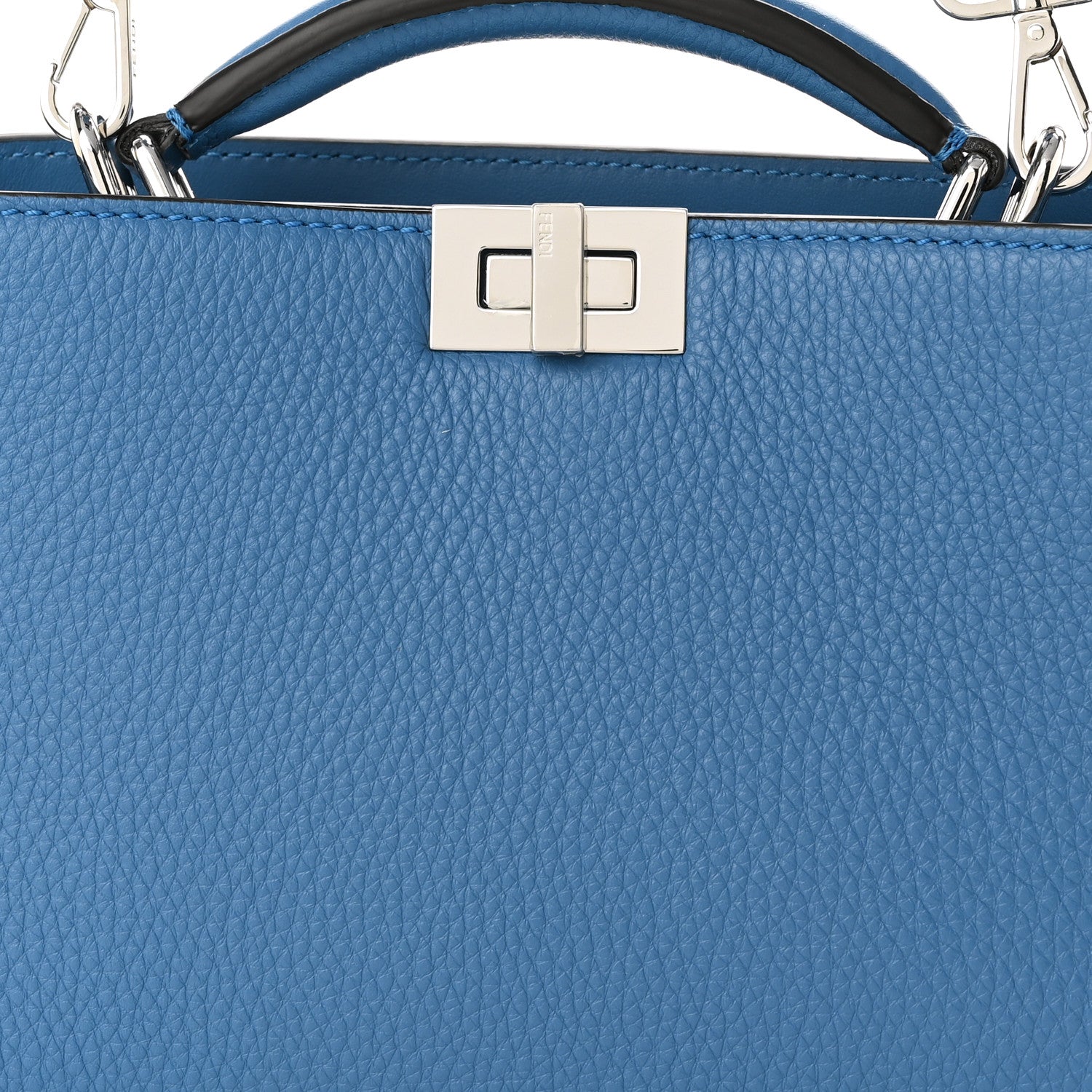 Fendi Cuoio Romano Vitello Cover Bi-Color Peekaboo I See U X Cross Satchel Blue 8 of 10